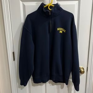 University of Michigan quarter zip sweatshirt